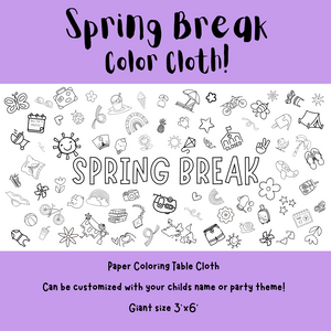 Spring Break Coloring Cloth