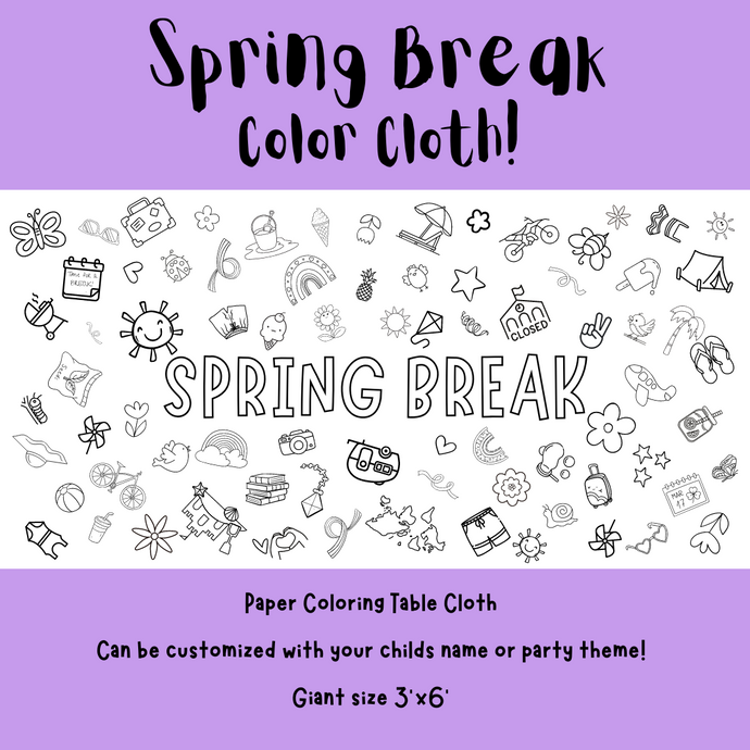 Spring Break Coloring Cloth
