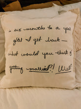 Load image into Gallery viewer, Personalized Handwritten Pillow Cover