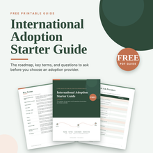 Load image into Gallery viewer, Free International Adoption Starter Guide | Printable PDF