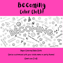 Load image into Gallery viewer, Tia&#39;s Becoming-Positive Affirmations Coloring Cloth