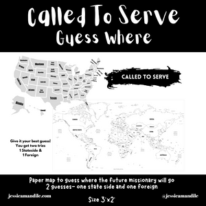 Called To Serve Missionary Map