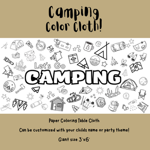 Camping Coloring Cloth