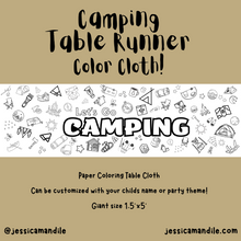 Load image into Gallery viewer, Camping Table Runner Coloring Cloth