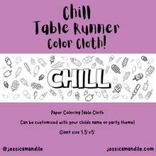 Load image into Gallery viewer, Chill Table Runner Coloring Cloth