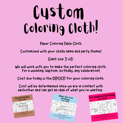 PERSONALIZED Coloring Cloth