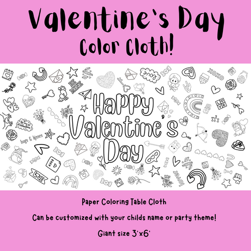 Valentine's Day Coloring Cloth