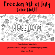 Load image into Gallery viewer, Freedom 4th of July Coloring Cloth