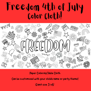 Freedom 4th of July Coloring Cloth