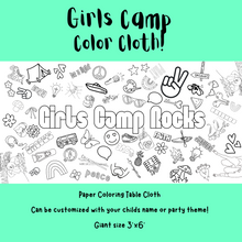 Load image into Gallery viewer, Girls Camp Rocks Coloring Cloth