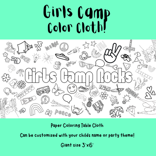 Girls Camp Rocks Coloring Cloth