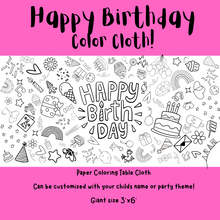 Load image into Gallery viewer, Happy Birthday Coloring Cloth