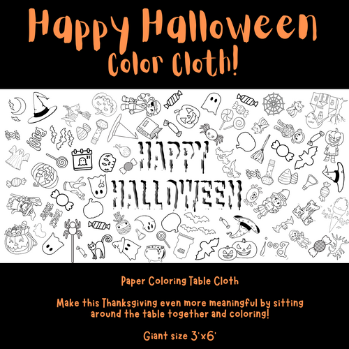 Happy Halloween Coloring Cloth