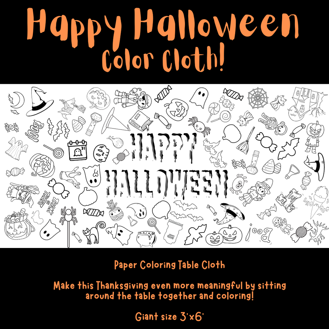 Happy Halloween Coloring Cloth