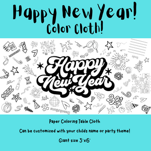 Happy New Year Coloring Cloth