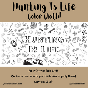 Hunting Coloring Cloth