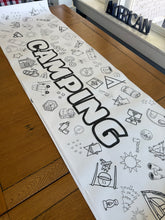 Load image into Gallery viewer, Camping Table Runner Coloring Cloth
