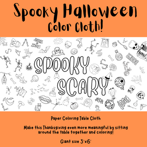 Spooky Halloween Coloring Cloth