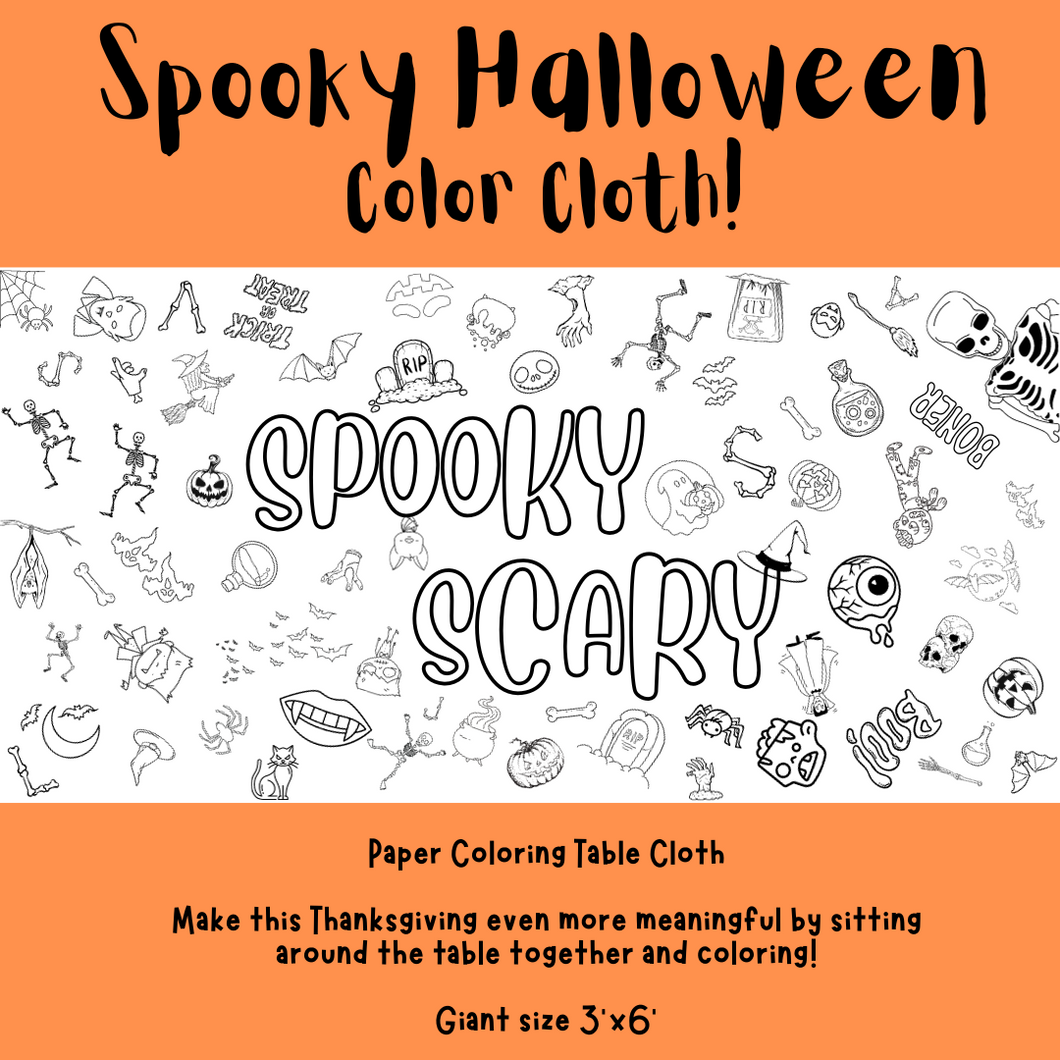 Spooky Halloween Coloring Cloth
