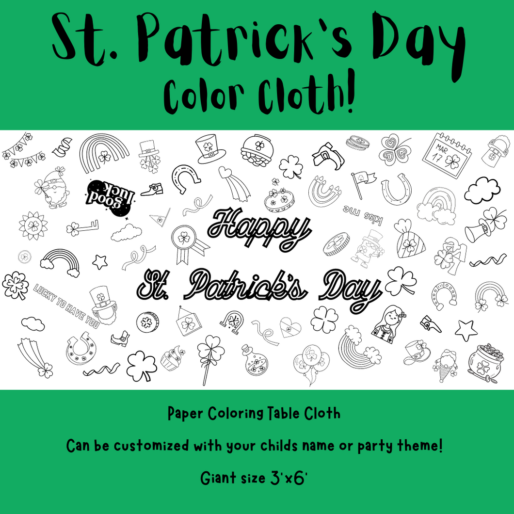 St. Patrick's Day Coloring Cloth