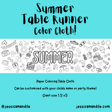 Load image into Gallery viewer, Summer Table Runner Coloring Cloth