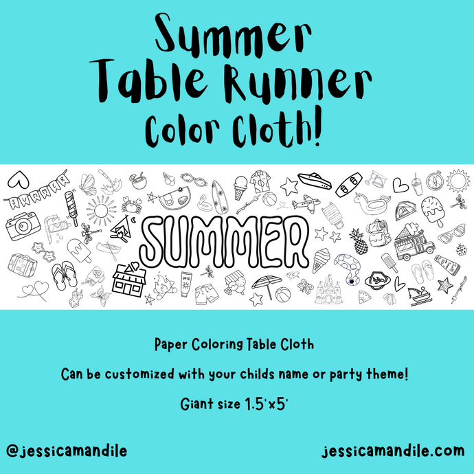 Summer Table Runner Coloring Cloth