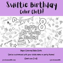 Load image into Gallery viewer, Swiftie Birthday Coloring Cloth