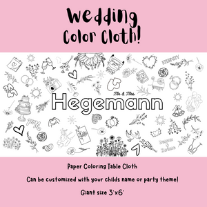 Wedding Coloring Cloth