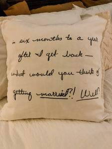 Personalized Handwritten Pillow Cover