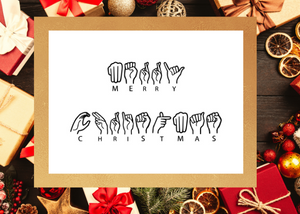 Merry Christmas in American Sign Language, 5x7, 8x10, 11x14, Wall Print