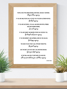 Tia's Quote- 5x7, 8x10, 11x14, 16x20 Wall Print