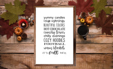 Load image into Gallery viewer, FALL Favorites, 5x7, 8x10, 11x14, Wall Print