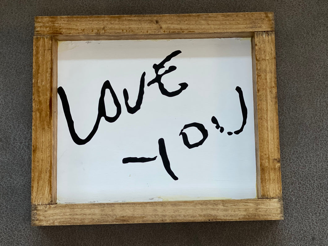 Personalized Handwritten Sign 5x7