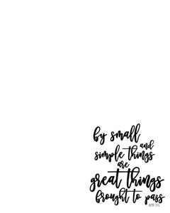 By Small and Simple Things, 5x7, 8x10, 11x14, Wall Print