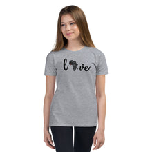 Load image into Gallery viewer, Love Africa- Youth Short Sleeve T-Shirt